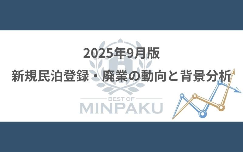 新規民泊登録・廃業の動向